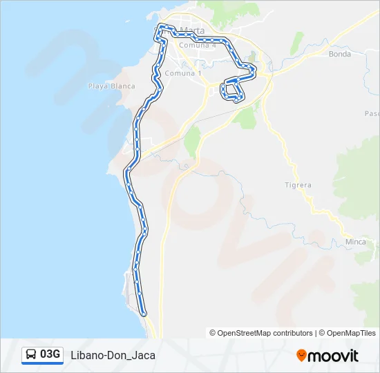 03G Bus Line Map