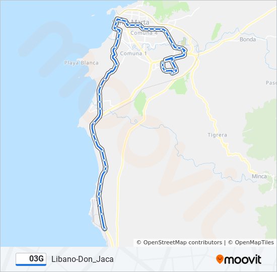 Mapa de 03G de autobús