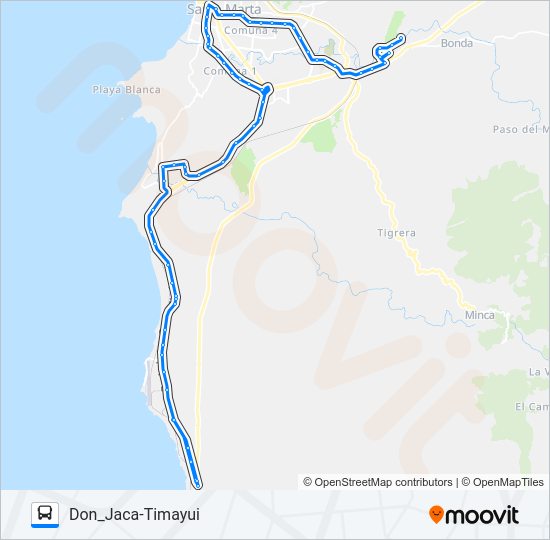 03F-LA30 Bus Line Map