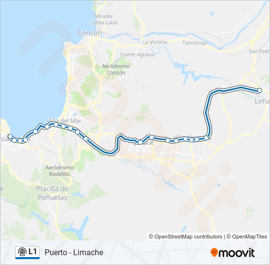 L1 metro Line Map