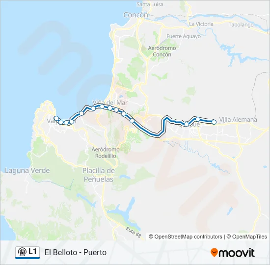 L1 Metro Line Map