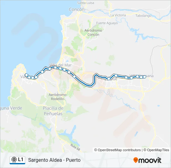 L1 Metro Line Map