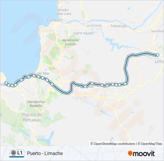 Mapa de L1 de metro