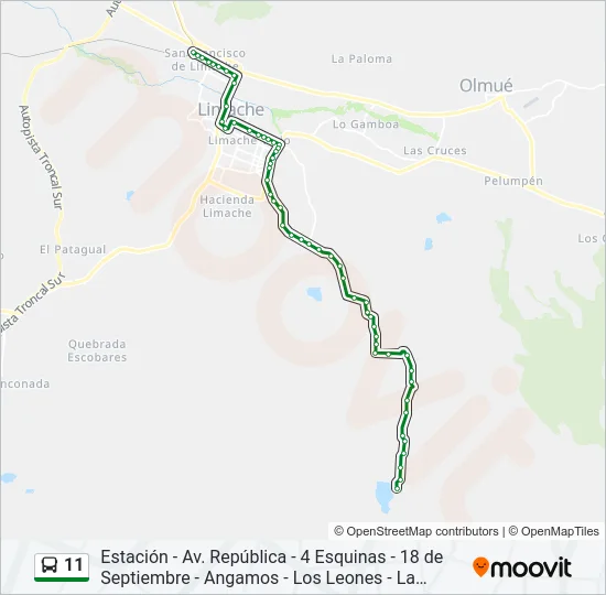 11 Bus Line Map