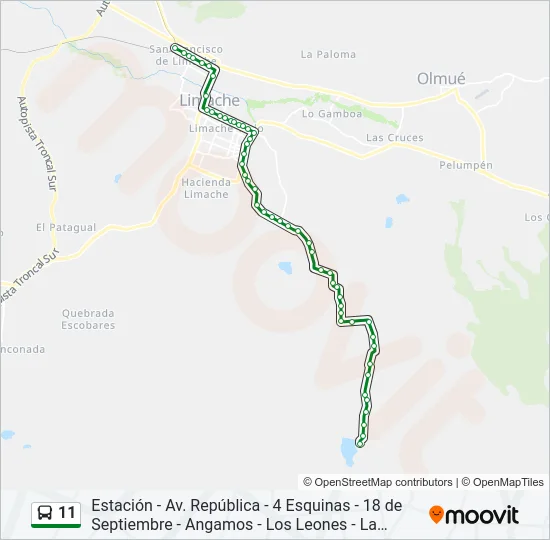 11 Bus Line Map