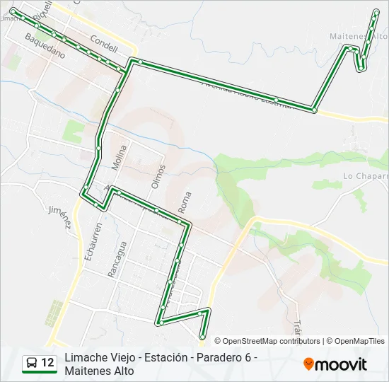 12 Bus Line Map
