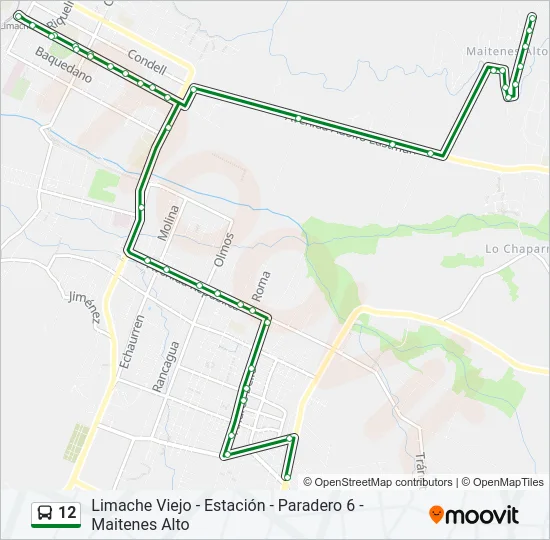 12 Bus Line Map