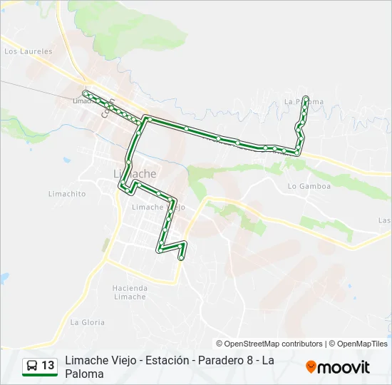 13 Bus Line Map