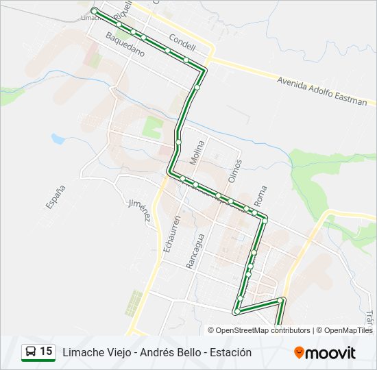 Mapa de 15 de autobús