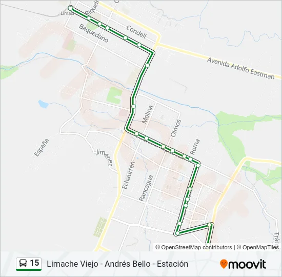15 Bus Line Map