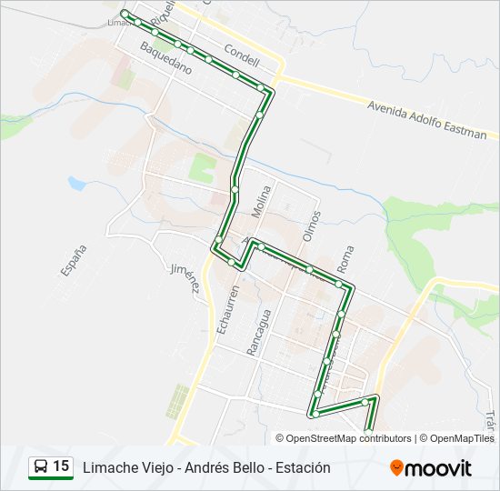 Mapa de 15 de autobús