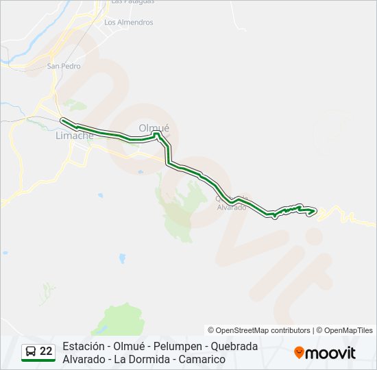 Mapa de 22 de autobús