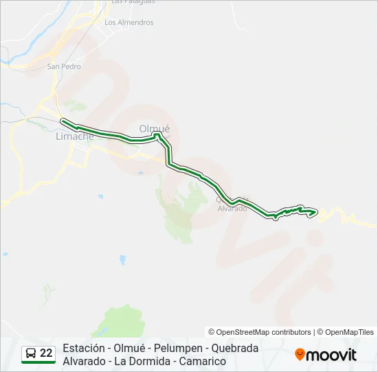 22 Bus Line Map