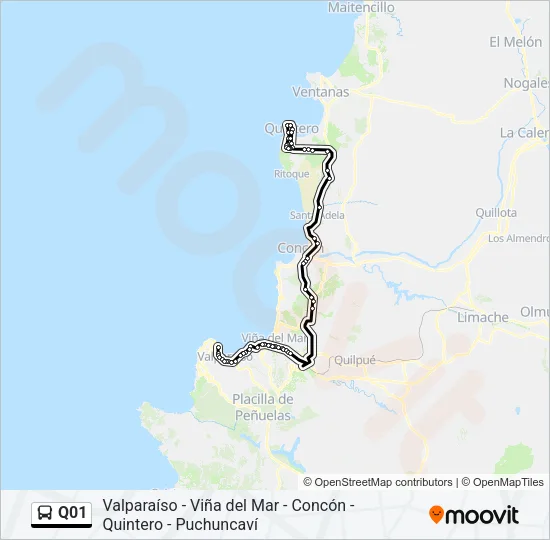 Q01 Bus Line Map