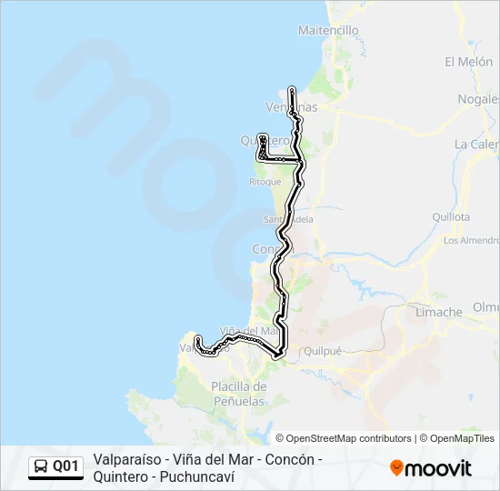 Q01 Bus Line Map