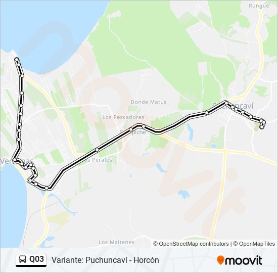 Q03 bus Line Map