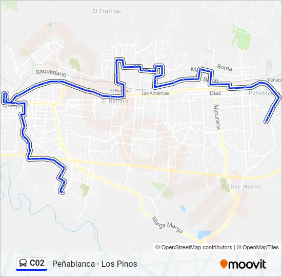 C02 Bus Line Map
