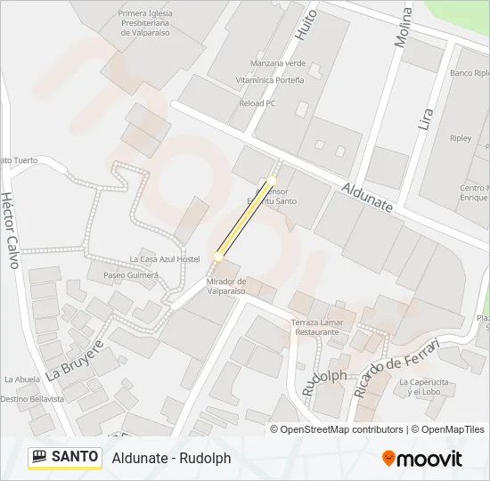 SANTO Funicular Line Map