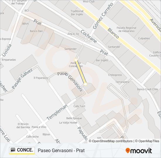 Mapa de CONCE. de funicular