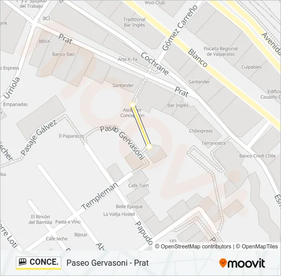 CONCE. Funicular Line Map