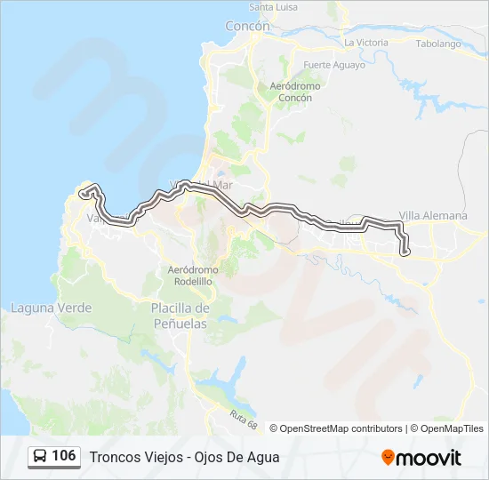 106 Bus Line Map