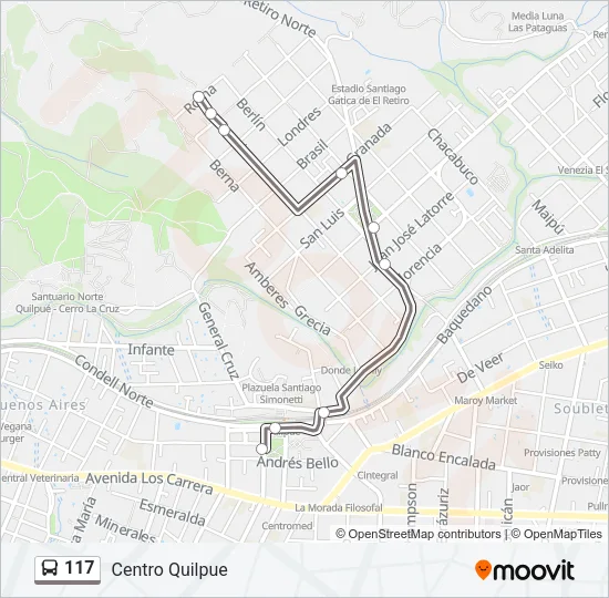 117 Bus Line Map