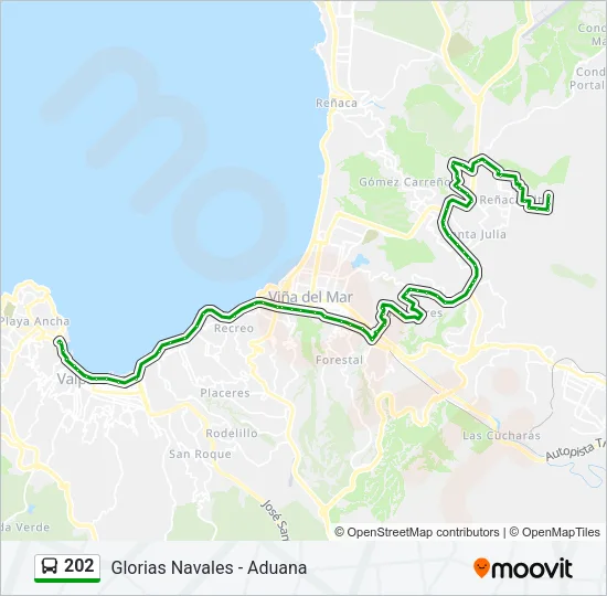 202 Bus Line Map