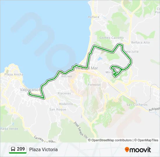 209 Bus Line Map