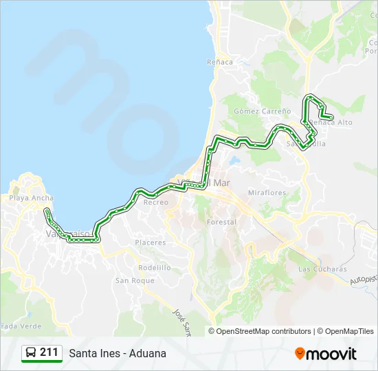 211 Bus Line Map