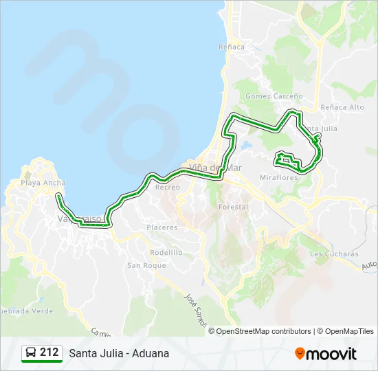 212 Bus Line Map