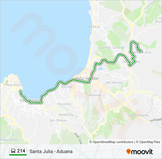 214 Bus Line Map