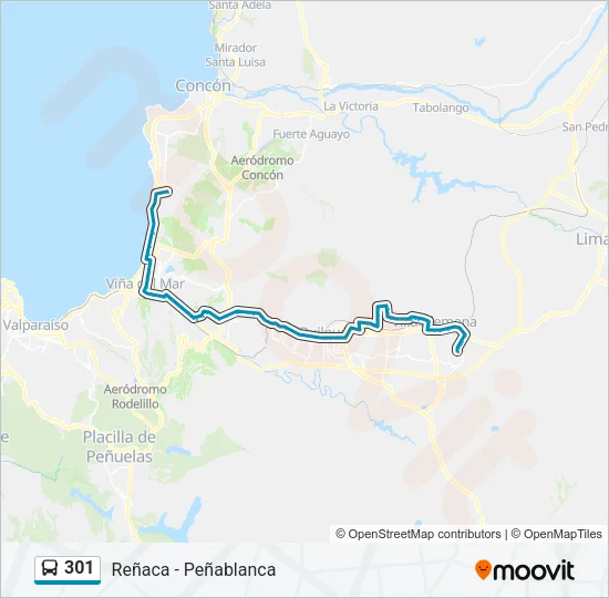 301 Bus Line Map