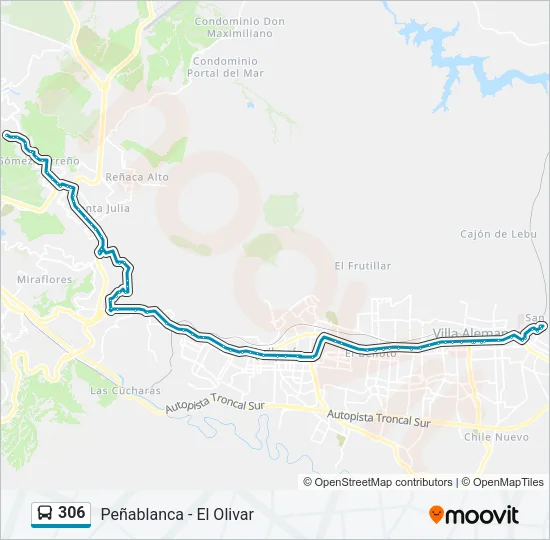 306 Bus Line Map