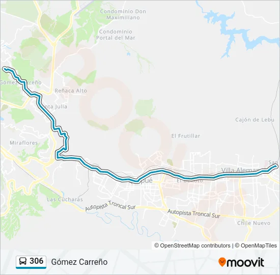 306 Bus Line Map