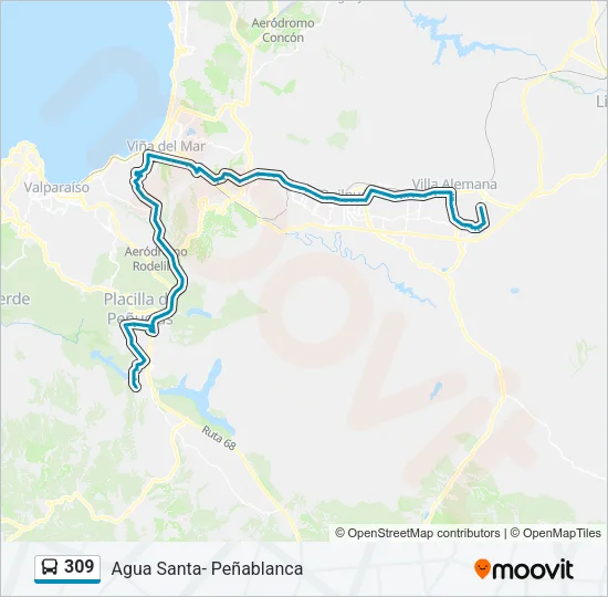 309 Bus Line Map