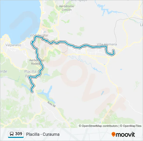 309 Bus Line Map