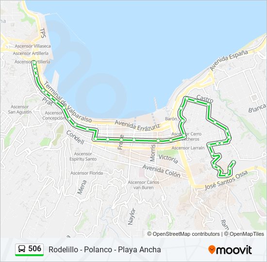 506 bus Line Map