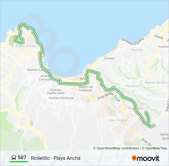 507 Bus Line Map