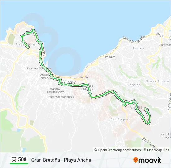 508 Bus Line Map