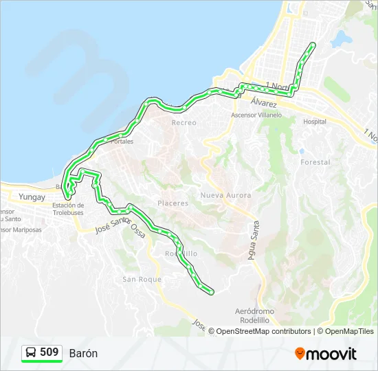 509 Bus Line Map