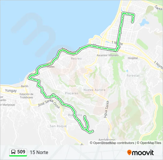 509 Bus Line Map