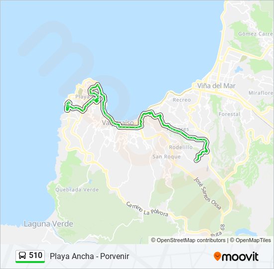 510 bus Line Map