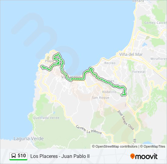 510 bus Line Map