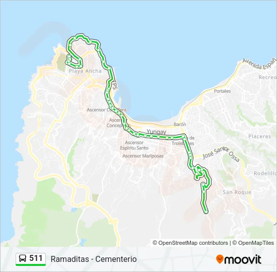 511 Bus Line Map