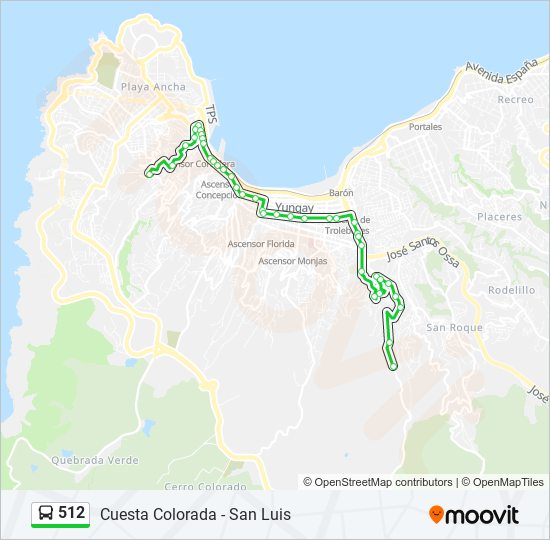 Ruta 512 Horarios Paradas Y Mapas Cordillera Actualizado 2215
