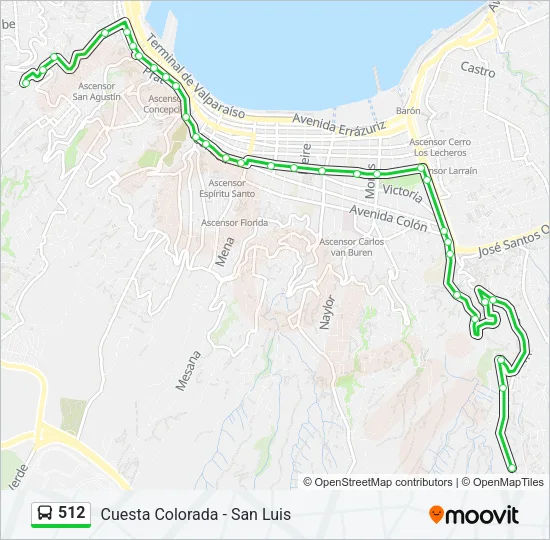 512 Bus Line Map
