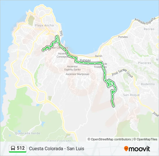 512 Bus Line Map