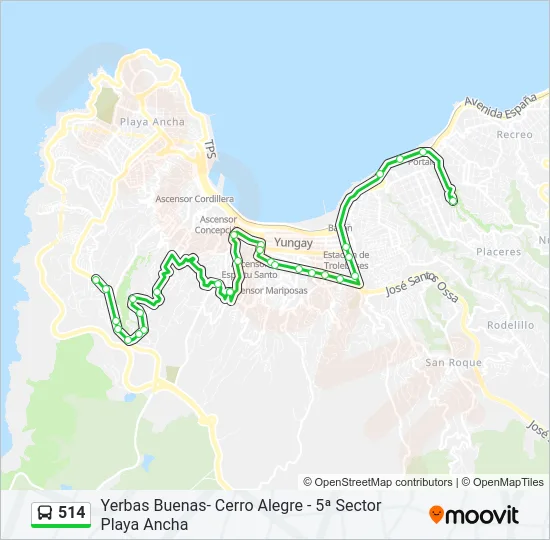514 Bus Line Map