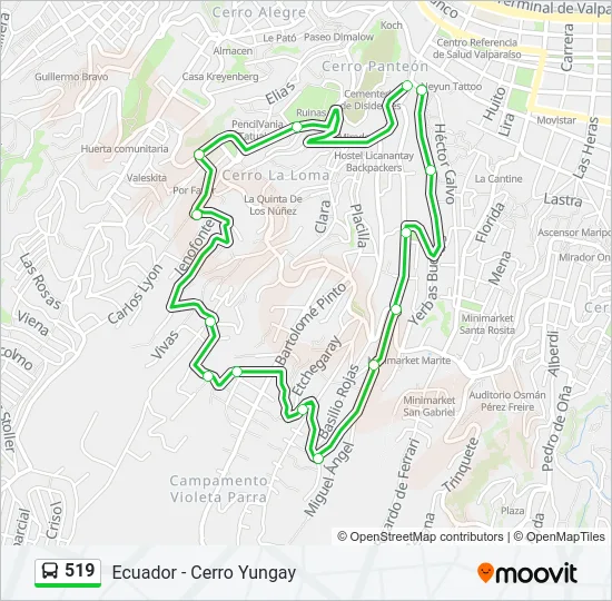 519 Bus Line Map