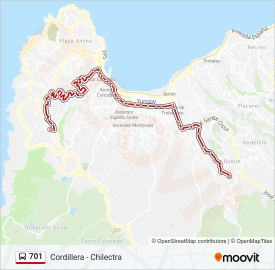 701 Bus Line Map